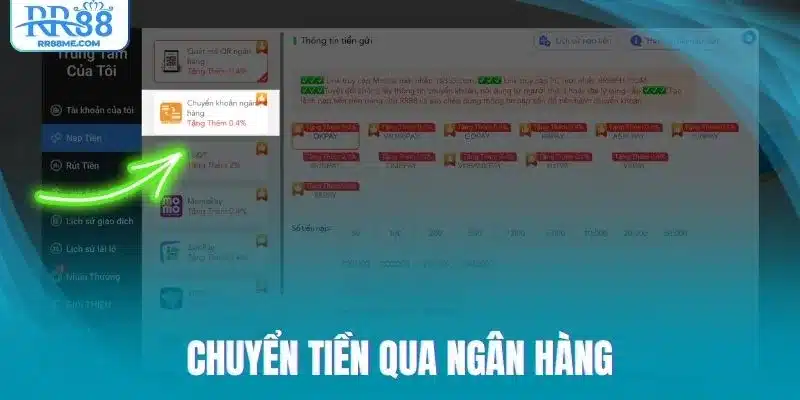 Chuyển tiền qua ngân hàng